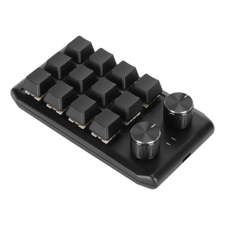 Mini Keypad, 12 Mechanical Keys 2 Knobs Programming Macro Keypad, Mini ...
