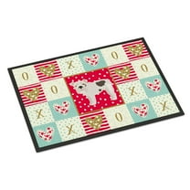 Carolines Treasures CK5831JMAT English Bulldog 2 Love Door Mat Indoor Rug or Outdoor Welcome Mat 24x36 Doormat 36"L x