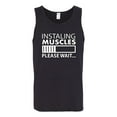 thumbnail image 2 of Wild Bobby Installing Muscles Please Wait Gym/Workout Men Graphic Tank Top, Black, Small, 2 of 5
