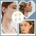 thumbnail image 6 of 4 Pairs Earring Backs for Studs 2 Colors Brass Earring Lifters Flower Locking Earring Backs for Heavy Earring EarLobe Support Patches for Earrings 12.5mm×7.5mm, 6 of 7