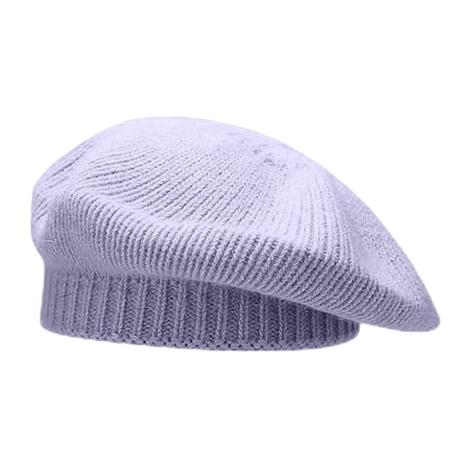 Boina de otoño e invierno para mujer, gorro de artista de punto mezclado, gorro Bailey