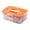 Orange, variant on Food Grade PP Egg Storage Container, Multi Layer Dustproof Egg Fresh Box for Refrigerator Kitchen Organizer