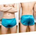 thumbnail image 4 of TNOBHG Men Shorts Briefs Men's Mid-rise Loose Breathable Panties Solid Color Silky Casual Youth Sleeping Shorts Homewear Men Sports Underwear, 4 of 8