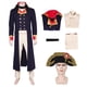 thumbnail image 3 of Disfraz de fantasía de Napoleón para hombre adulto, disfraz medieval, conjunto de uniforme, sombrero de Napoleón, trajes de juego de rol, traje de carnaval de Halloween, 3 of 5