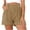 Khaki, variant on Pxkloy Womens High Waisted Shorts Summer Trendy Corduroy Lounge Short Casual Loose Fit Going Out Shorts with Pockets Gray,M