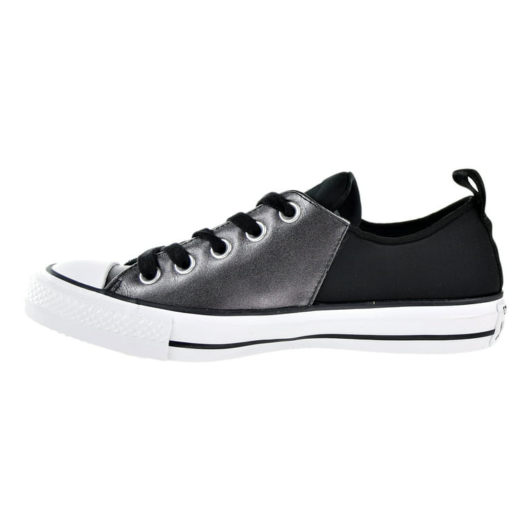 Converse Chuck Sloane Glam Leather Low Women's Shoe Black/White555835c - Walmart.com