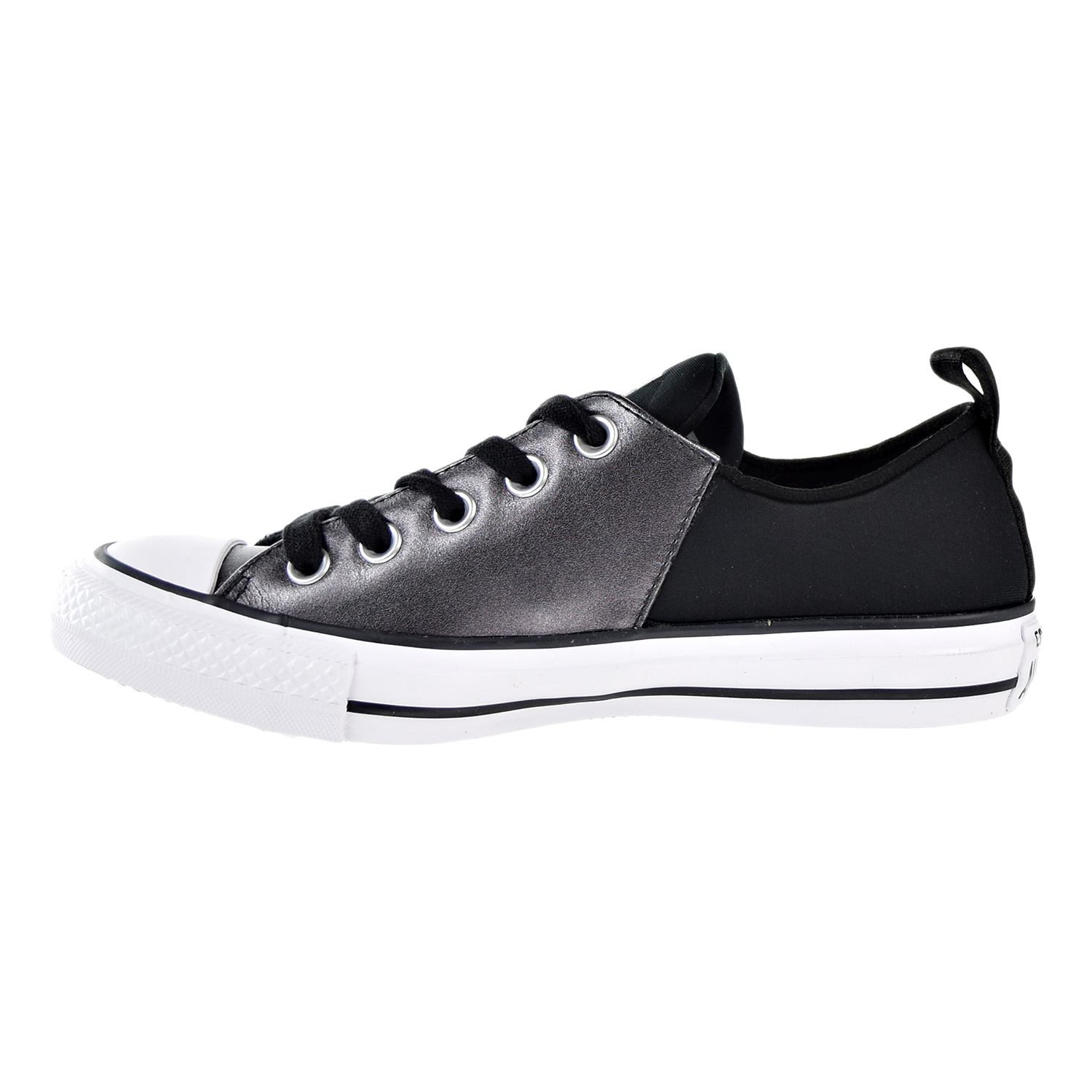 Converse Chuck Taylor All Star Sloane Glam Leather Low Top Women's Shoe Black/White555835c - image 4 of 6