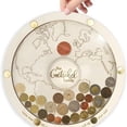 thumbnail image 1 of Adventure Travel Memory Box Personalized Coin Display, Journey Souvenir Collection Box, Wooden Coin Bank Box for Travel Lovers and Kids (Map, Large), 1 of 5