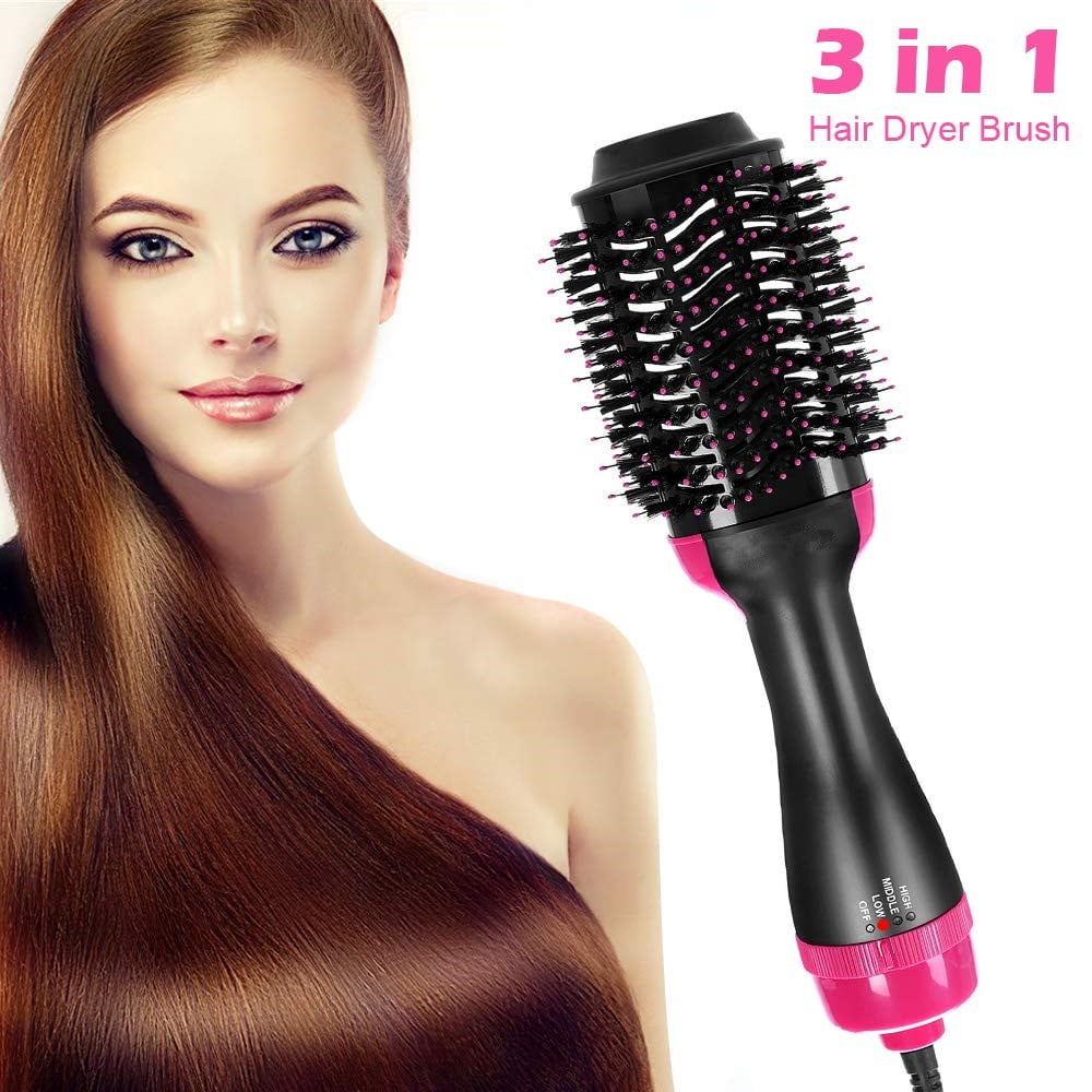 Hot Air Brush, One Step Hair Dryer & Voluminous, 3in1 Negative Ions