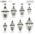 thumbnail image 3 of Livex Lighting - Monterey - 4 Light Outdoor Pendant Lantern in Traditional Style, 3 of 9