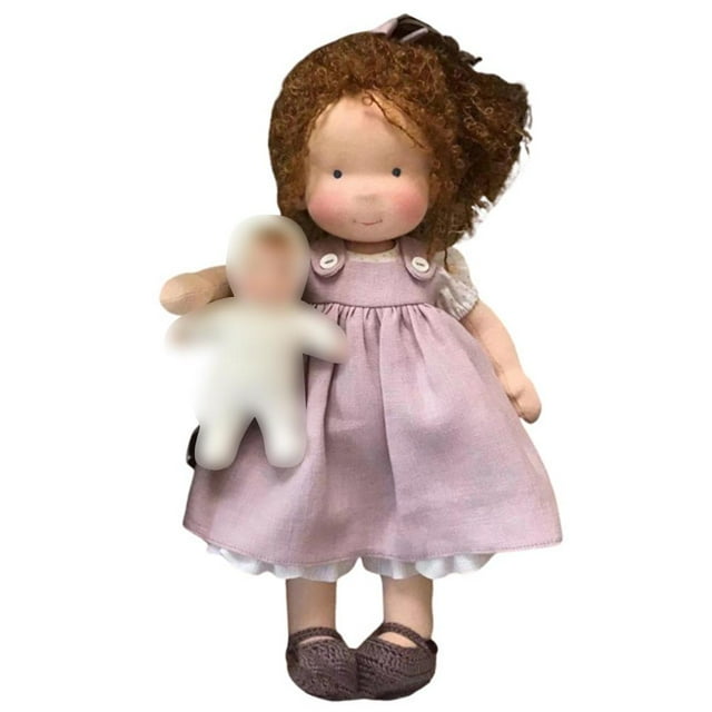 Muñeca de peluche de niña hecha a mano, linda muñeca de niña, juguete de peluche, regalo de cumpleaños de Navidad para niños