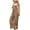 Coffee, variant on BYHONG Women Casual Pocket Romper Strap Solid Playsuit Button Long Summer Dresses for Women Coffee L
