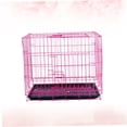 thumbnail image 3 of LOLIPPYY Folding Dog Cage Pink Pet Carrier For Indoor Use 1Pcs, 3 of 6