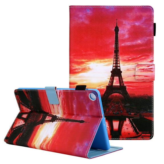 Allytech Case for Samsung Galaxy Tab A7 10.4" 2020 SM-T500 T505 T507, Premium PU Leather Multi Angle Viewing Stand Shockproof Folio Flip Cover Case for Samsung Galaxy Tab A7 10.4" T500, Dusk Tower