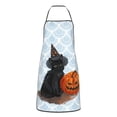 thumbnail image 1 of ZNDUO Halloween Black Cat Pumpkin Pattern Apron, Adjustable Bib Soft Chef Aprons, 1 of 8