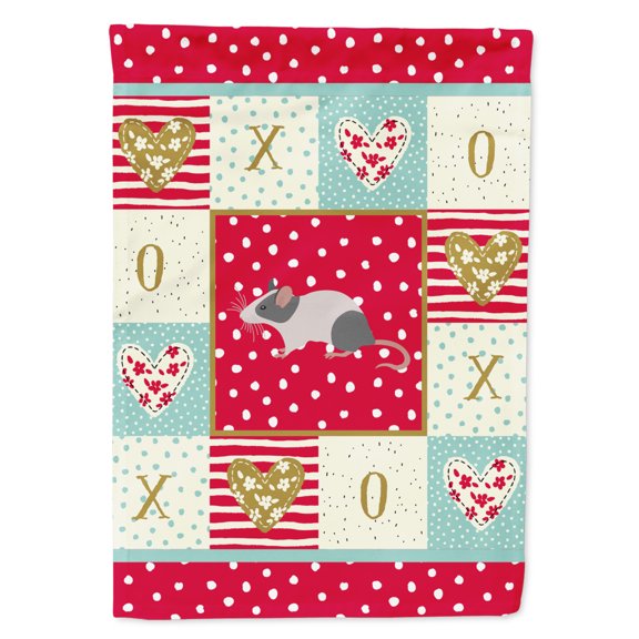 Carolines Treasures CK5451CHF Japanese Mouse Love Flag Canvas House Size Large multicolor