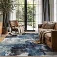 thumbnail image 2 of FairOnly Grey Blue 5'x7'Abstract Machine Washable Area Rug Pet Friendly Low Pile Non Slip Contemporary Floor Rug for Living Room Bedroom Kitchen, 2 of 8