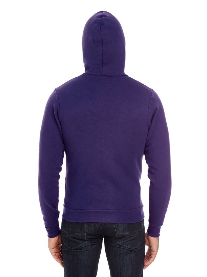 American Apparel Unisex Flex Fleece Zip Hoodie Imperial Purple XXS