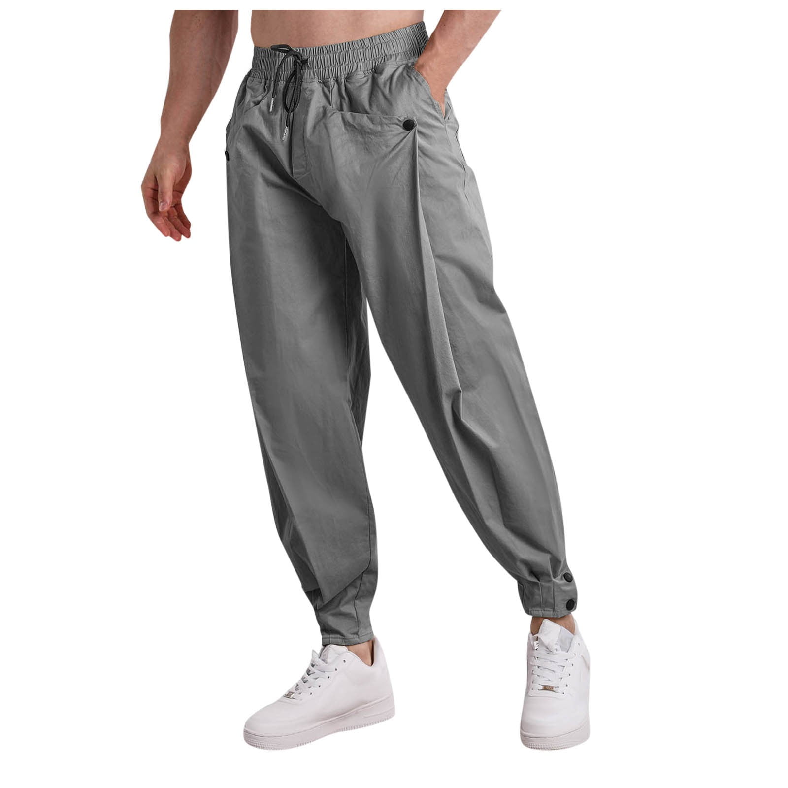 JHLZHS Red Softball Pants Male Solid Color Long Trousers Tether