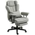 thumbnail image 1 of HOMCOM Big and Tall Office Chair with Foot Rest, High Back Desk Chair, Grey, 1 of 10