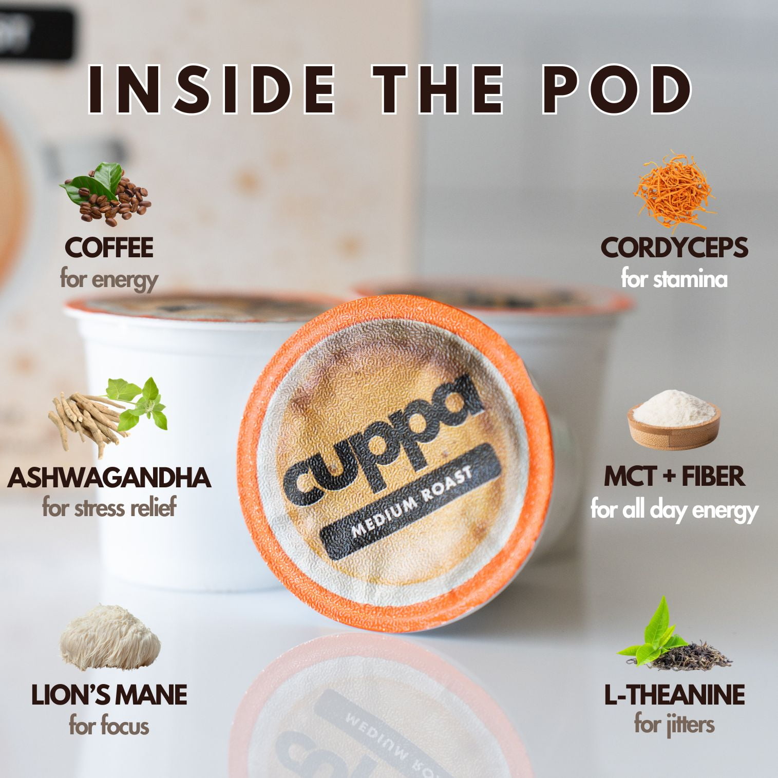 Original Medium Roast Healthy Coffee 24ct Single Serve Pods
