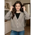 thumbnail image 2 of PAOLA RIBONI Comfortable Women's Drop Shoulder Cardigan in Chic Black, Trendy Oversized Knitted Sweater for All-Day Wear and Cozy Style, 2 of 10