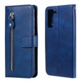 thumbnail image 1 of Estuche de Cuero PU con Cierre para Samsung Galaxy S21 FE 5G , Funda Protectora con Billetera y Correa, 1 of 6
