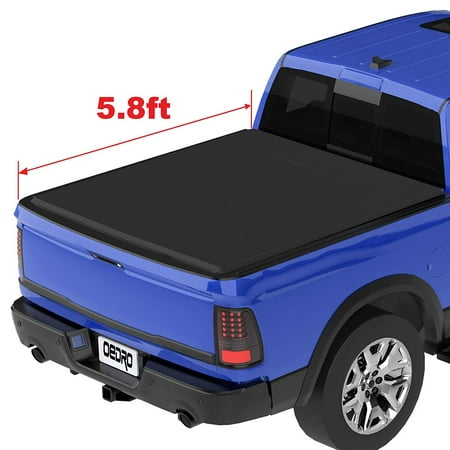 oEdRo Roll Up Truck Bed Tonneau Cover Compatible with 2009-2019 Dodge Ram 1500 (2019 Classic Only) | Fleetside 5.8'