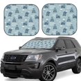 thumbnail image 6 of Kdxio Cute Hippopotamus Print 2-Piece Sun Shade Front Windshield - Foldable Car Front Window Sunshades for Most Sedans SUV Truck, 6 of 6