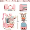 thumbnail image 4 of Cute  Backpack, Mini Plush Deer Backpack for Toys 2 3 4 5 6 Years Old, Plush Toys, 4 of 8
