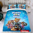 thumbnail image 4 of Cachorros Dog Pals Conjunto de sábanas temático, trío de piezas, cómodo y amigable con la piel, diseño único, regalo de decoración para el hogar para familiares, amigos y fans,173cm *218cm, 4 of 6