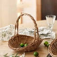 thumbnail image 4 of Harvest Basket, Woven Garden Harvest Basket, Wicker Picnic Basket with Handle, Rattan Harvest for Vegetables Fruits Flowers, Portable Multipurpose Woven Storage for Garden Outdoor Home, 4 of 7