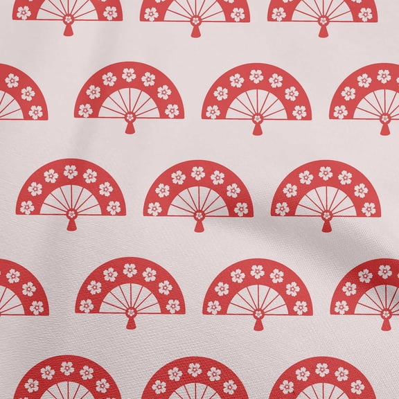 oneOone Cotton Cambric Red Fabric Asian Japanese Sewing Fabric By The Yard Printed Diy Clothing Sewing Supplies 42 Inch Wide