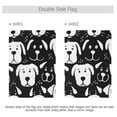 thumbnail image 3 of Black White Dog Face Garden Flag 12X18 Double Sided Yard Flags for Outside Outdoor All Seasonal Decoration, 3 of 6
