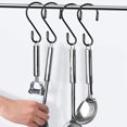 thumbnail image 4 of Muyoka Paquete de 20 ganchos en S para colgar, diseño de hebilla de seguridad, ganchos en S negros de metal resistente para colgar plantas, utensilios de cocina, ollas, sartenes, tazas, ropa, toallas, Muyoka Hogar, 4 of 7