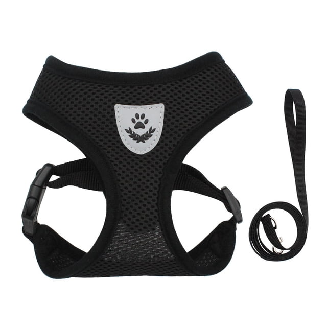 Dog Car Vest Harness Seatbelt Set, Dog Car Adjustable Pet Harness with Safety Seat Belt, Double Breathable Mesh Fabric Harness for Small Medium Large Dogs
