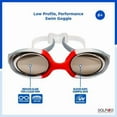 thumbnail image 4 of Dolfino Pro Ultrafit Youth Swim Goggle - Red / Silver, 4 of 7