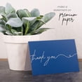 thumbnail image 3 of 120 Bulk Thank You Cards for a Personal Touch - Blank Thank You Cards With Envelopes & Stickers - Navy Blue Personalized Thank You Notes Set for Any Occasion - Classic, Professional Simple - 4 x 6", 3 of 7