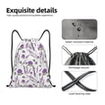 thumbnail image 4 of Xecao Lavender Flowers Pattern Sports Drawstring Backpack - String Swim Gym Bag with Wet Proof Pocket for Women&Men-Medium, 4 of 6