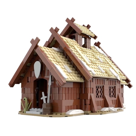 SENVOBK Viking Village Building Block Set Medieval Mead Hall Architecture House Farm Ship Boat Dragon Longship Model Toy Kid Gift Halloween&Christmas Gifts