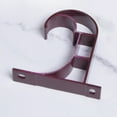 thumbnail image 4 of Yuarrent 1 pieza de aleación de aluminio ventana cortina barra de cortinas soportes DIY poste cortina soportes espesar soporte estante decoración Tratamientos de ventanas vino rojo 81x60mm Yuarrent JJ18721-02, 4 of 6