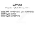 thumbnail image 2 of TEC Front Rear Ceramic Brake Pads Kit for Car Toyota Celica KTC-100408, 2 of 10