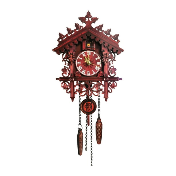 Reloj de montado en la pared con péndulo para granja, silencioso, multiusos, MDF, decoración del hogar