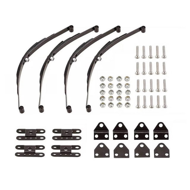 4 Pcs 1/10 Barre de Suspension à Ressort en Acier Inoxydable pour Camion Axial F350 D90 RC4WD