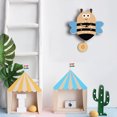 thumbnail image 3 of Reloj de pared con péndulo para habitación de niños, adorable reloj con forma de animal, 3 of 8
