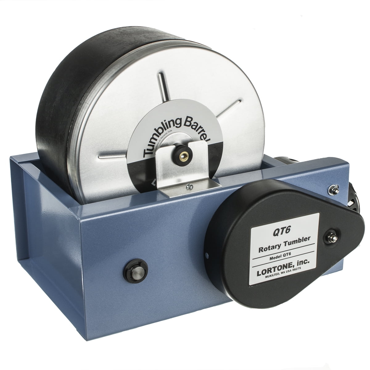 Lortone 006090 QT6 Single Barrel 6 Pound Hobby Rotary Rock Tumbler