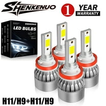 H9/H11 High and Low Beam For Toyota Tacoma 2016-2018 LED Headlight Bulbs 4pcs
