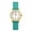 Gold/Aqua, variant on Petite Nurse Watch Timepiece for Adult Female Medical Pros. Easy Read Dial, Silicone Band