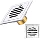 thumbnail image 1 of Stainless Steel Shower Drain with Strainer Filter Square Shower Drain Odor Proof Floor Drain for Bathrooms Kitchens Toilets Garages Basements Balcony, 1 of 5