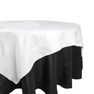 Efavormart 72"X72" Navy Blue Accordion Crinkle Taffeta Table Overlay ...